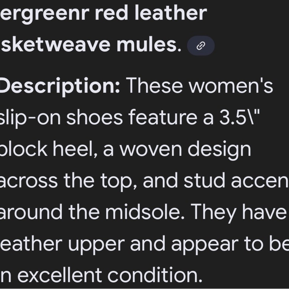 Nine West Red Leather Woven Mules-7.5 - Picture 6 of 6